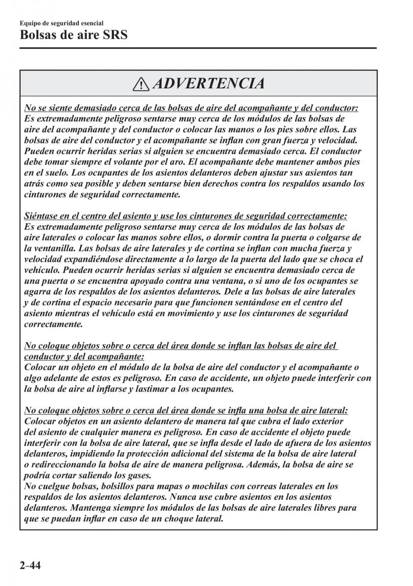 Mazda CX 3 manual del propietario / page 64