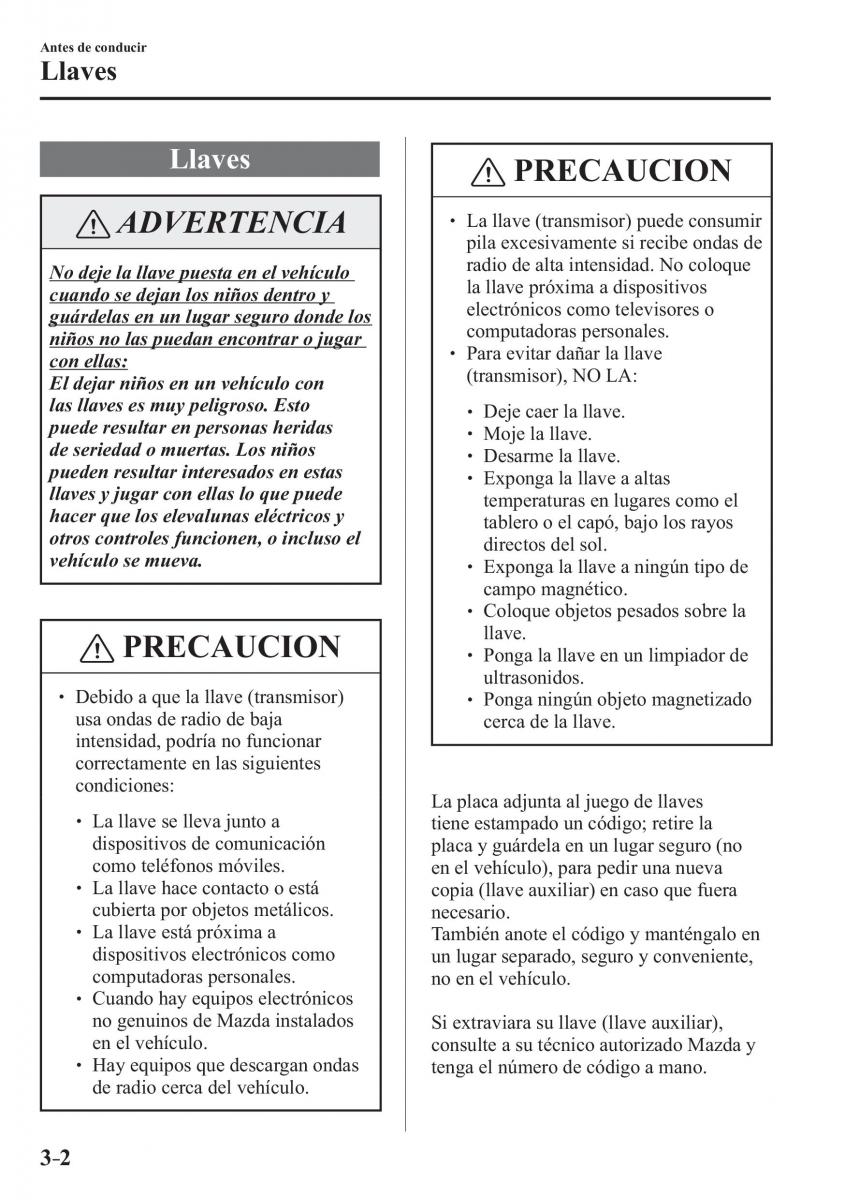 Mazda CX 3 manual del propietario / page 84