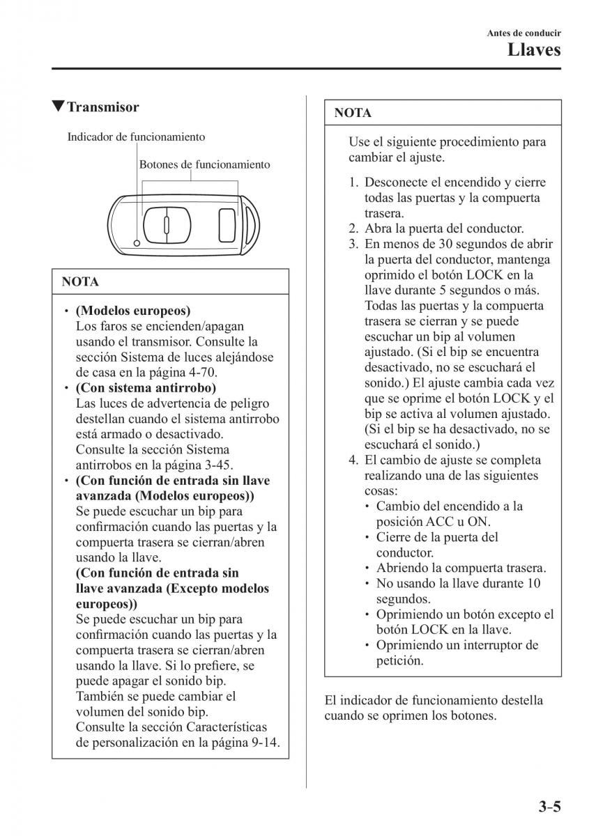 Mazda CX 3 manual del propietario / page 87