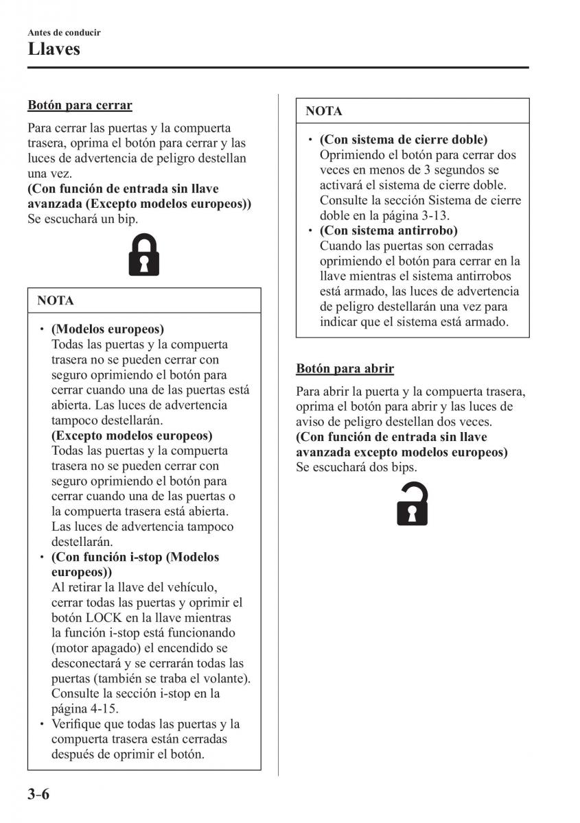 Mazda CX 3 manual del propietario / page 88