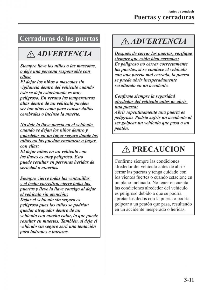 Mazda CX 3 manual del propietario / page 93