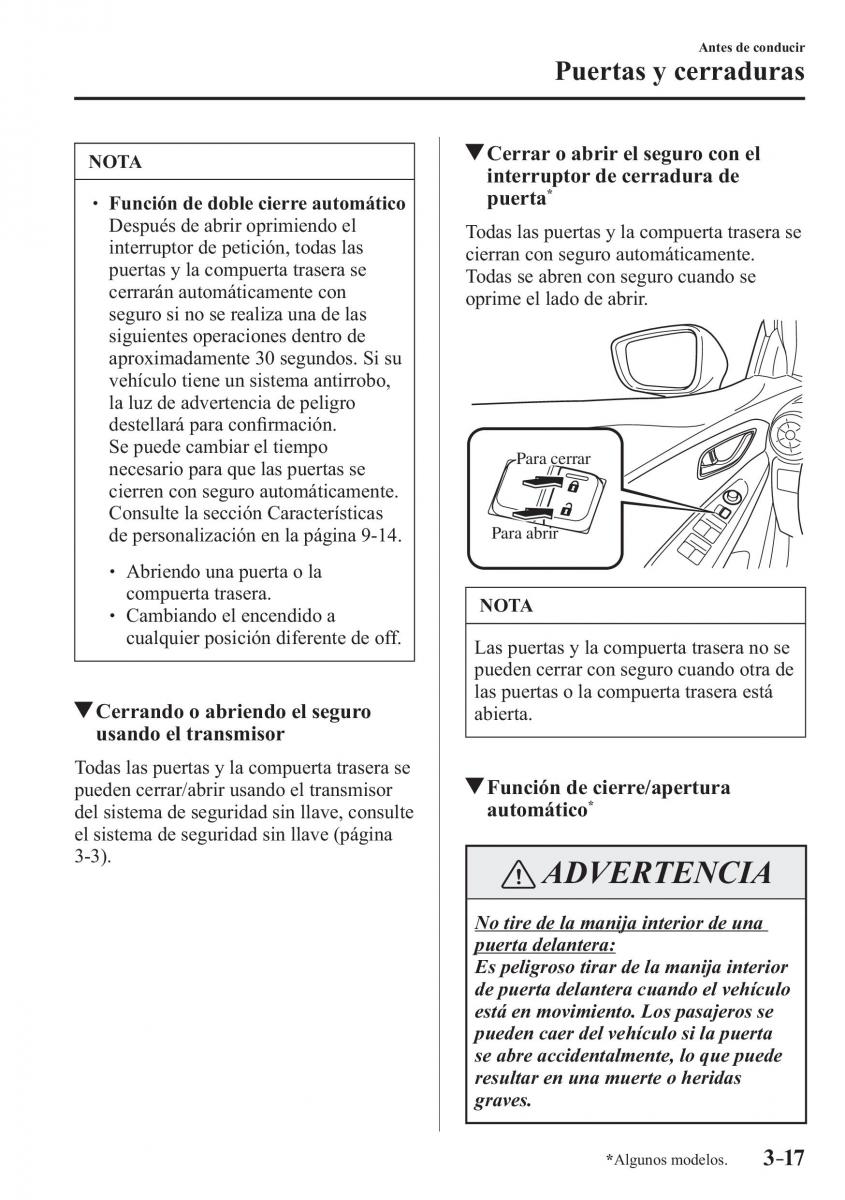 Mazda CX 3 manual del propietario / page 99