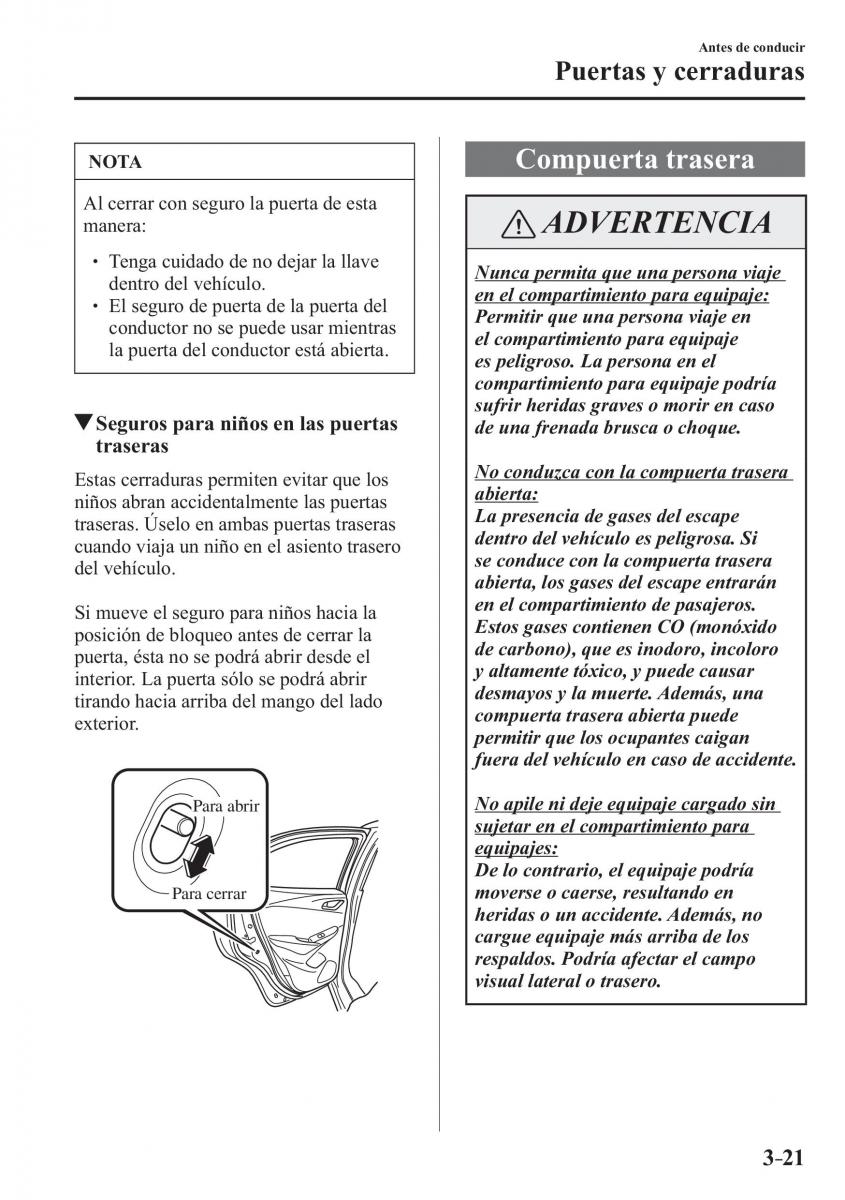 Mazda CX 3 manual del propietario / page 103