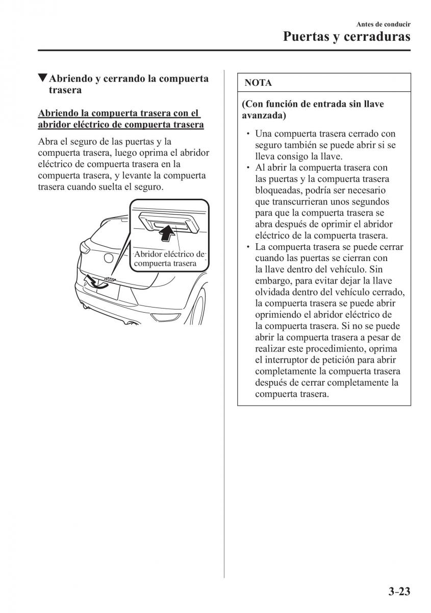 Mazda CX 3 manual del propietario / page 105