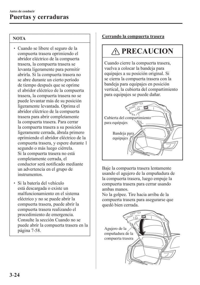 Mazda CX 3 manual del propietario / page 106