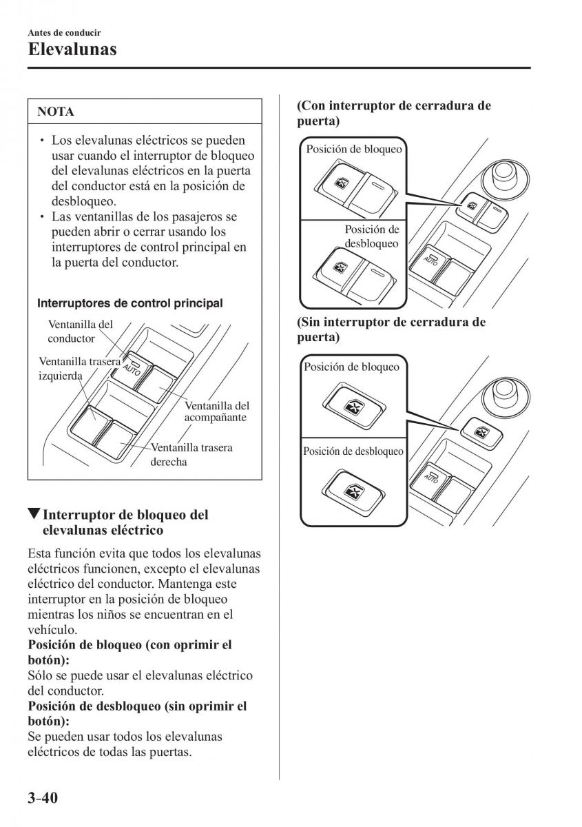 Mazda CX 3 manual del propietario / page 122