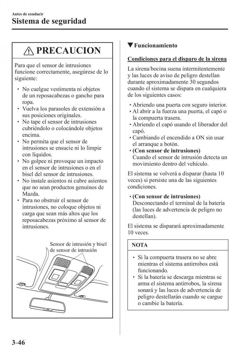 Mazda CX 3 manual del propietario / page 128