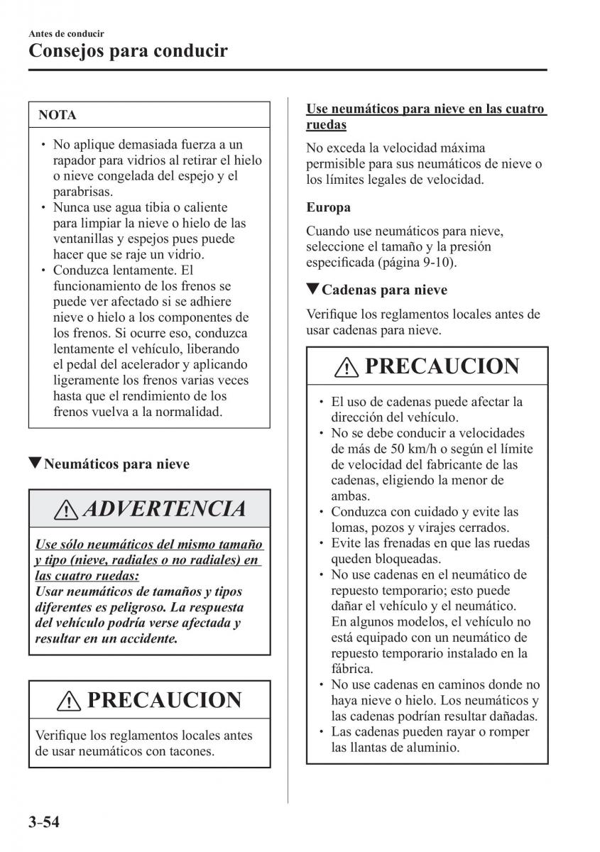 Mazda CX 3 manual del propietario / page 136