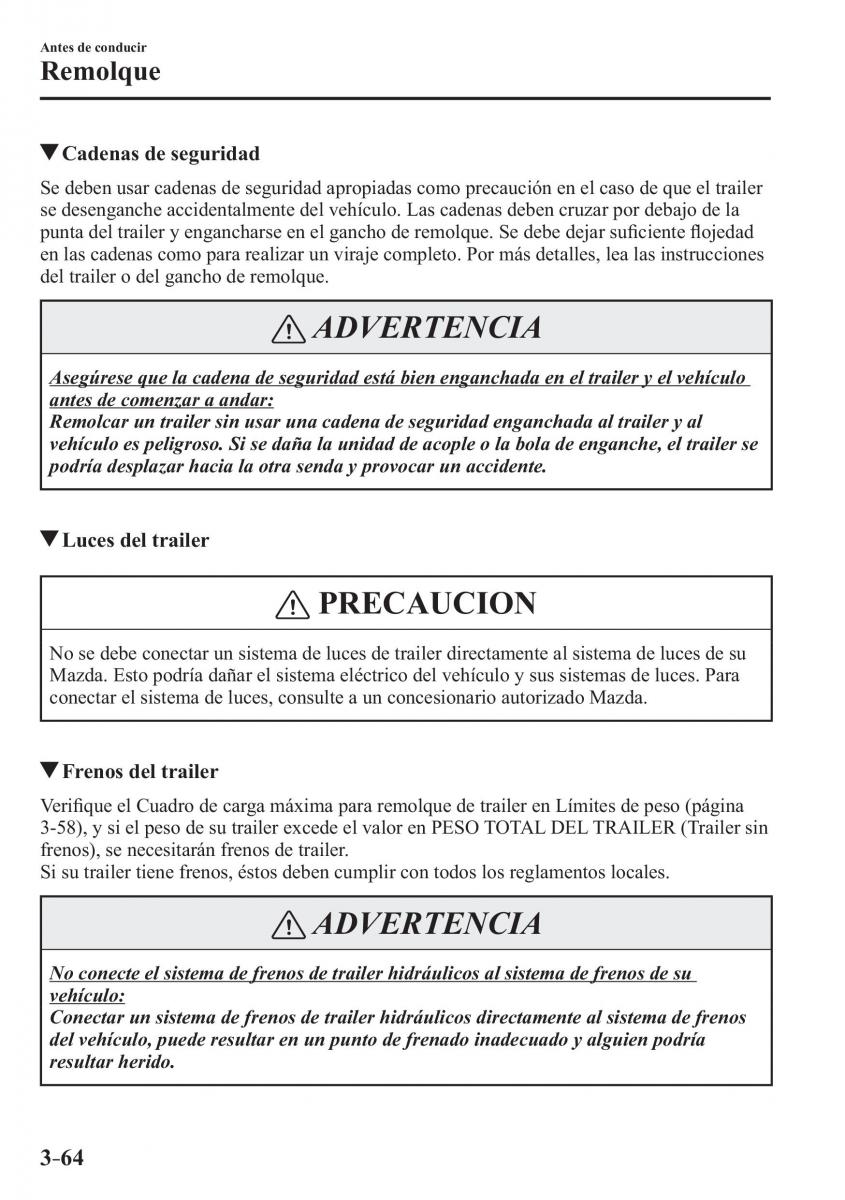 Mazda CX 3 manual del propietario / page 146