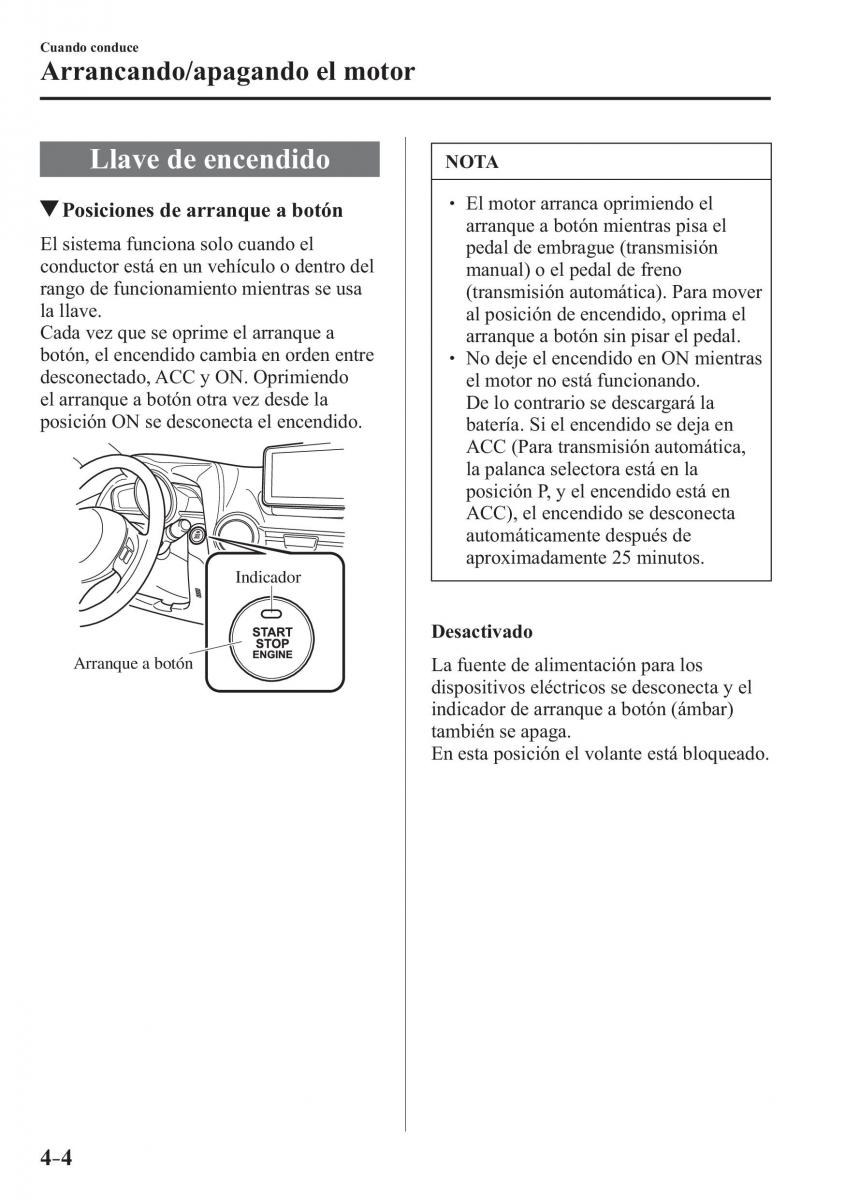 Mazda CX 3 manual del propietario / page 152