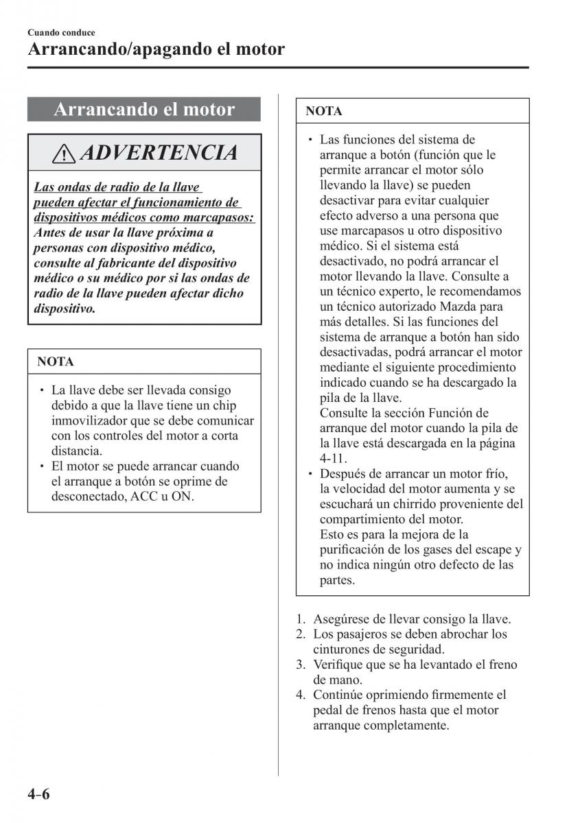 Mazda CX 3 manual del propietario / page 154