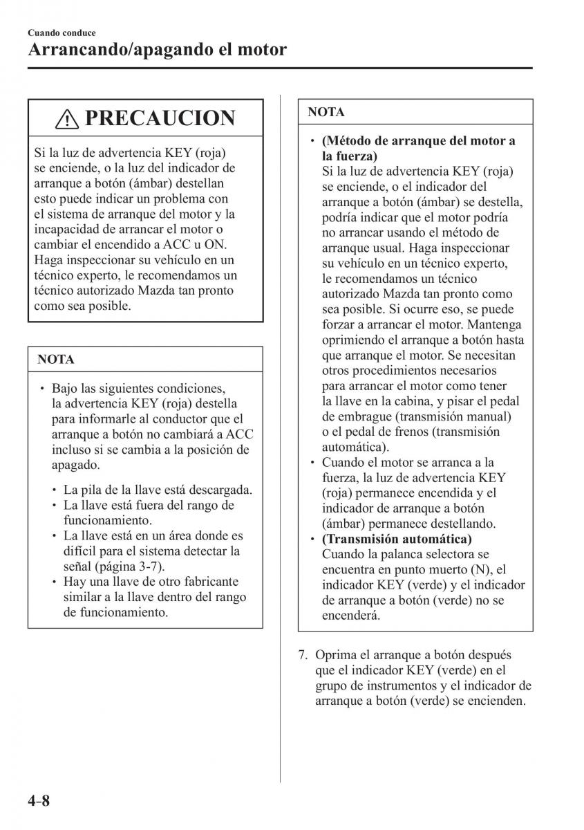 Mazda CX 3 manual del propietario / page 156