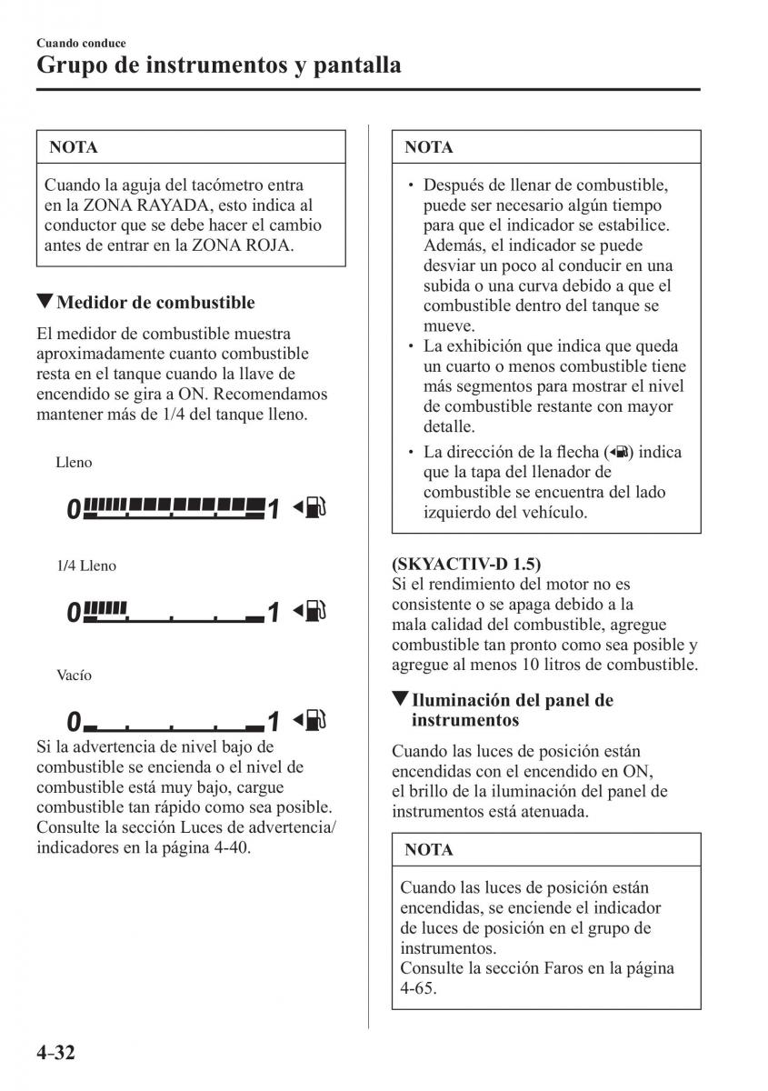 Mazda CX 3 manual del propietario / page 180