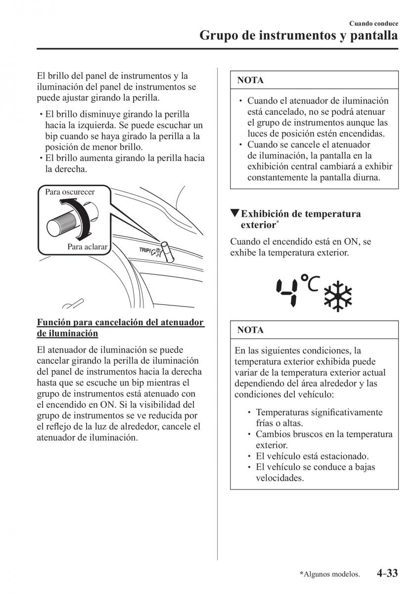 Mazda CX 3 manual del propietario / page 181