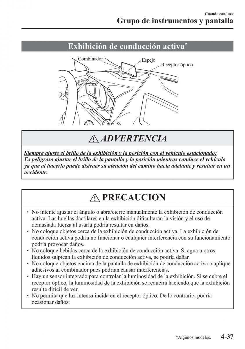 Mazda CX 3 manual del propietario / page 185