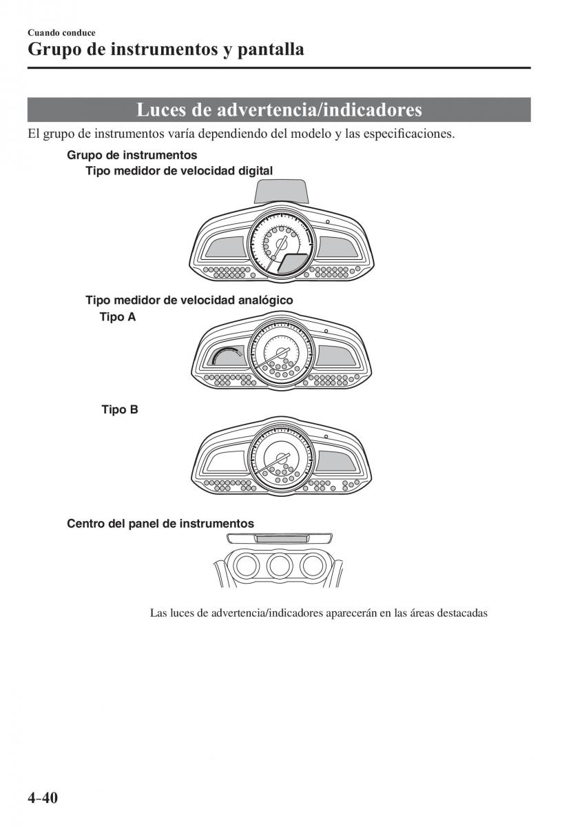 Mazda CX 3 manual del propietario / page 188