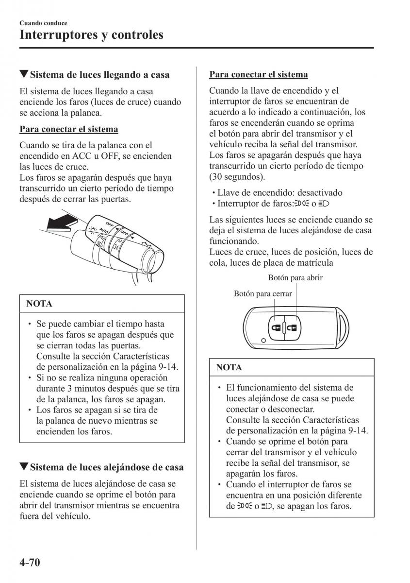 Mazda CX 3 manual del propietario / page 218