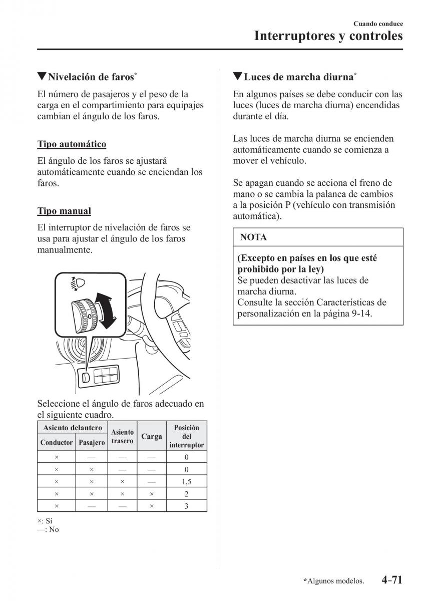 Mazda CX 3 manual del propietario / page 219