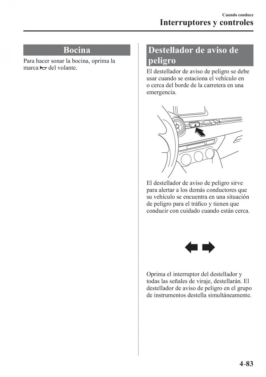 Mazda CX 3 manual del propietario / page 231