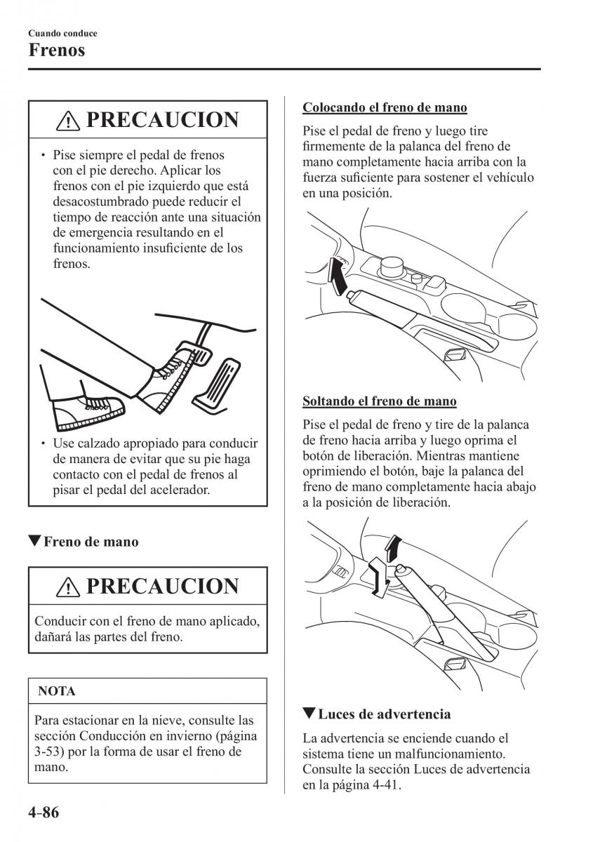 Mazda CX 3 manual del propietario / page 234