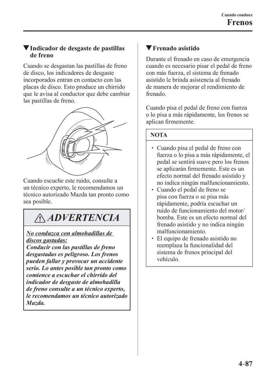 Mazda CX 3 manual del propietario / page 235