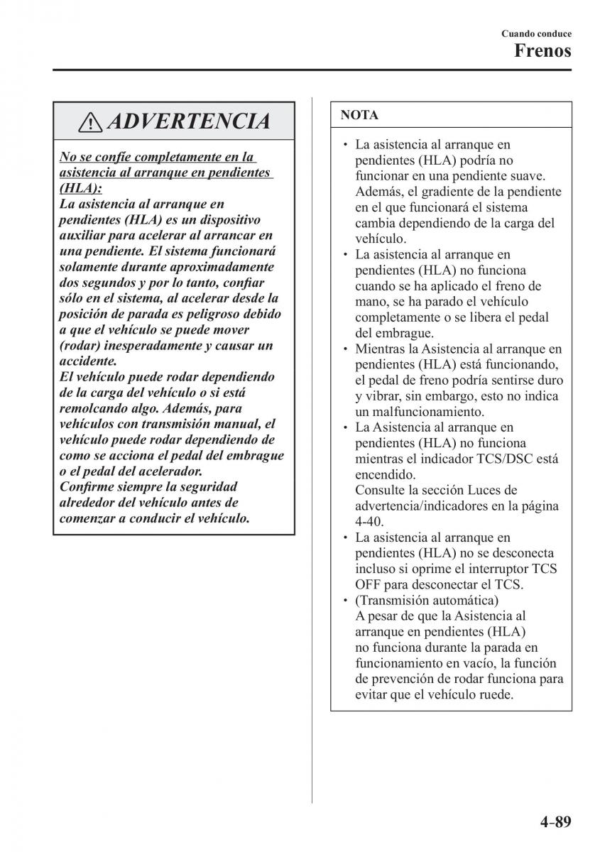 Mazda CX 3 manual del propietario / page 237