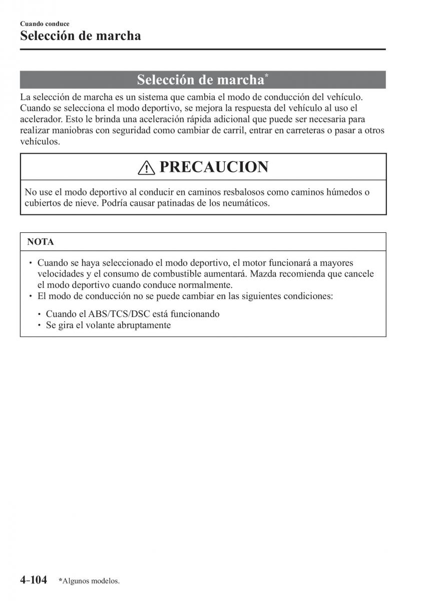 Mazda CX 3 manual del propietario / page 252