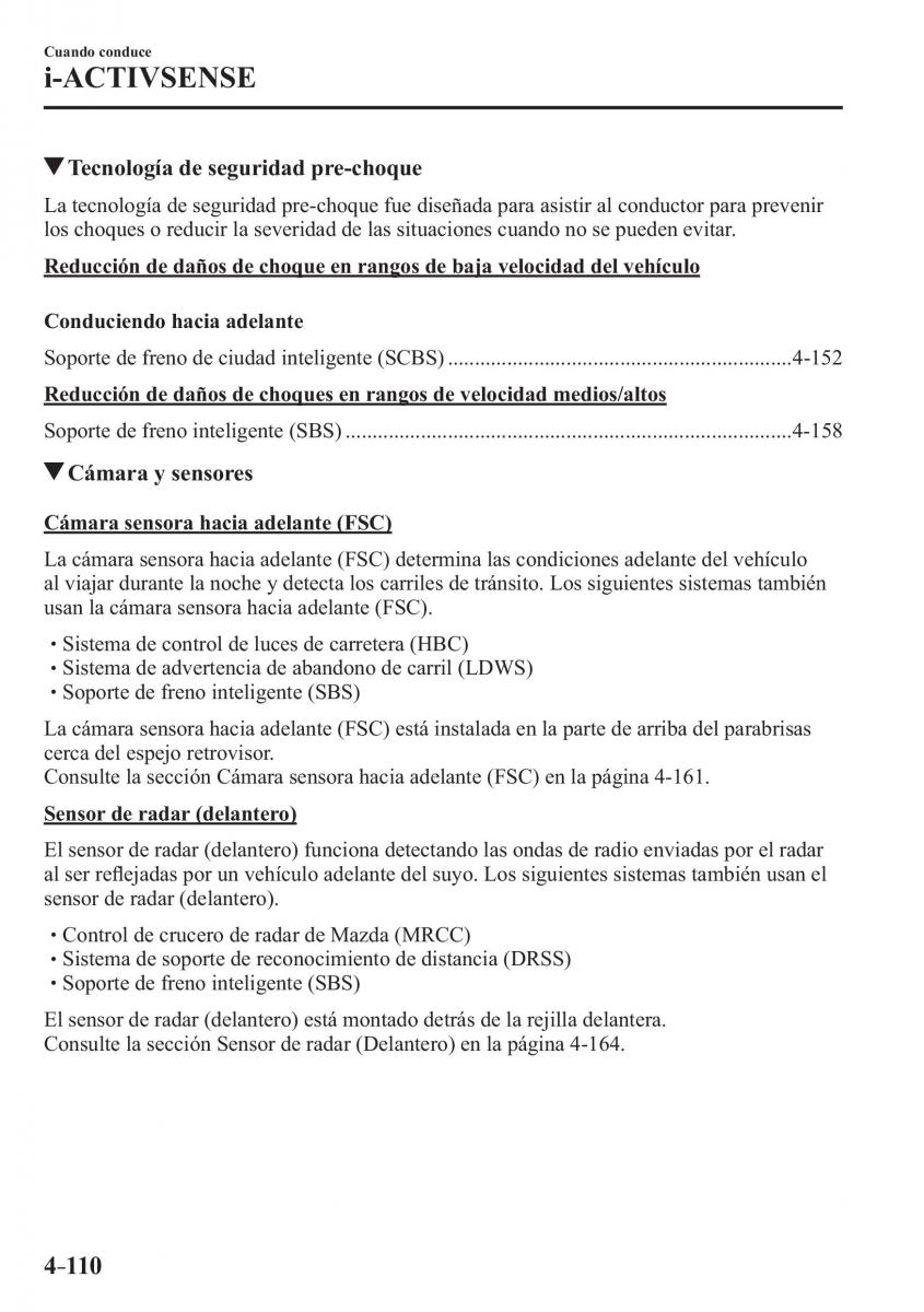 Mazda CX 3 manual del propietario / page 258