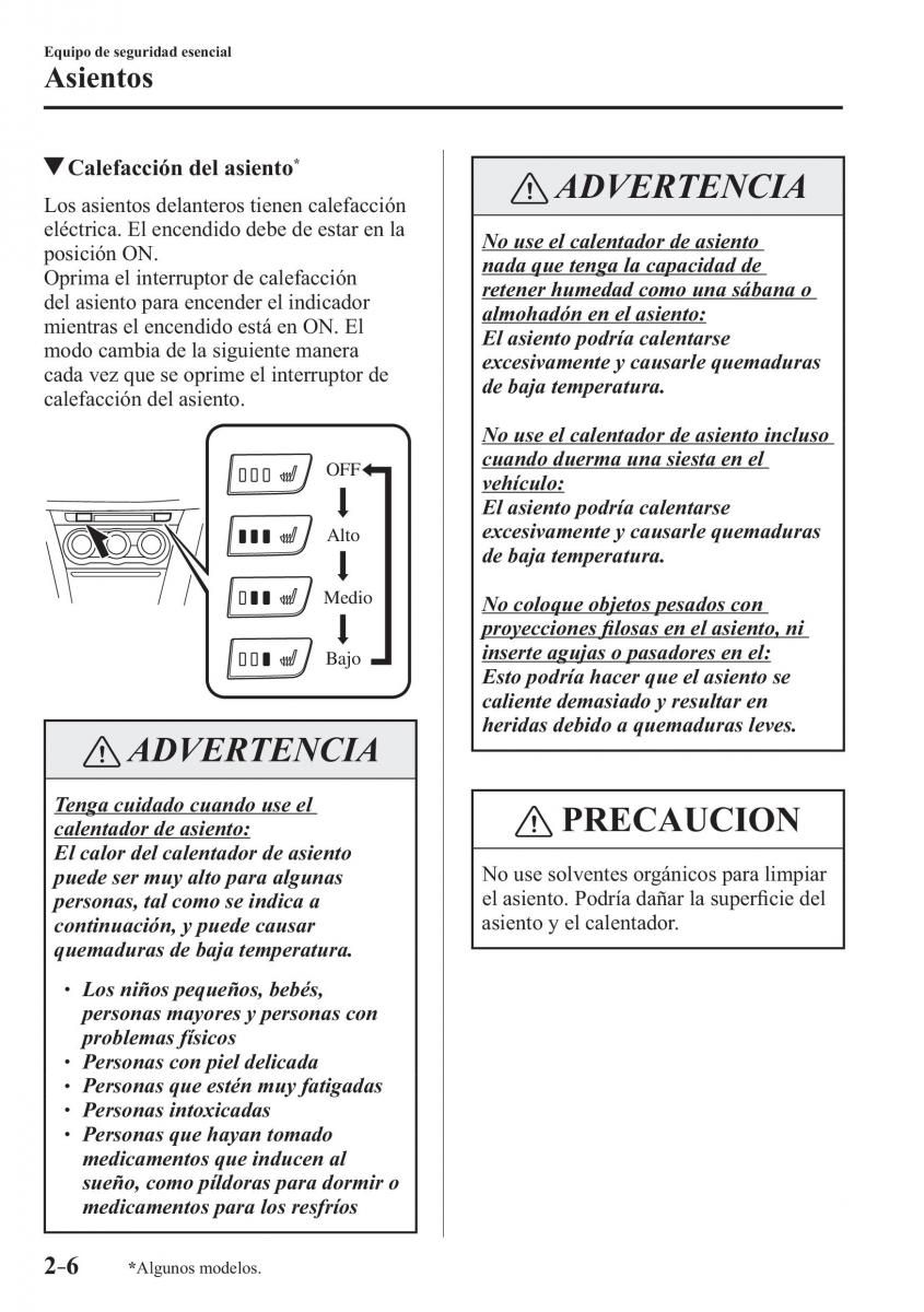 Mazda CX 3 manual del propietario / page 26