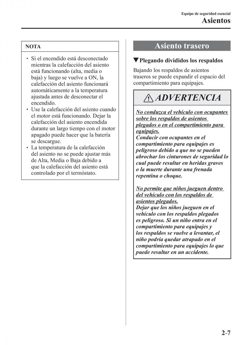 Mazda CX 3 manual del propietario / page 27