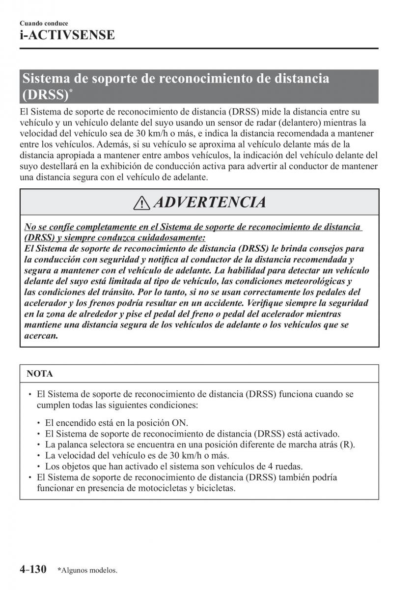 Mazda CX 3 manual del propietario / page 278