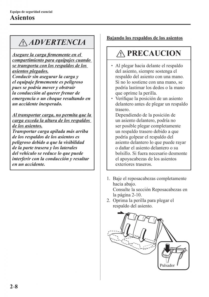 Mazda CX 3 manual del propietario / page 28