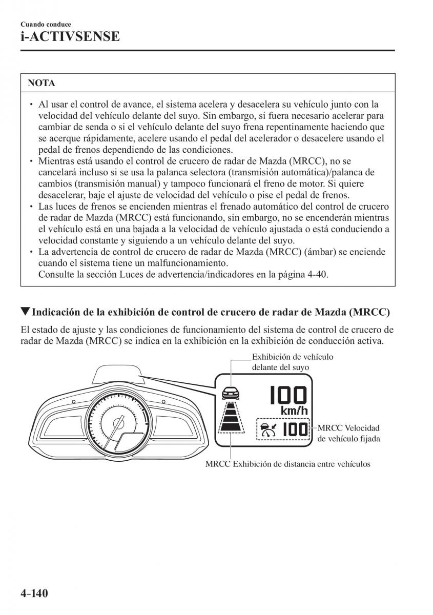 Mazda CX 3 manual del propietario / page 288