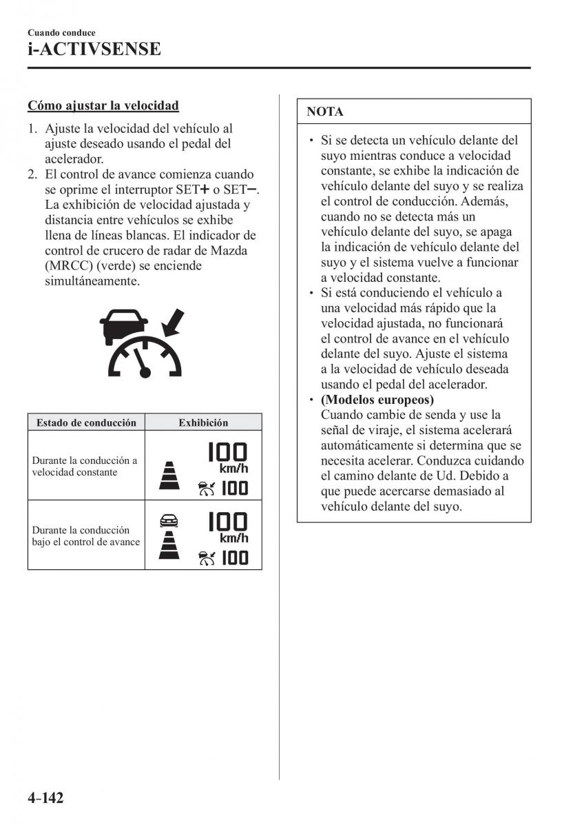 Mazda CX 3 manual del propietario / page 290