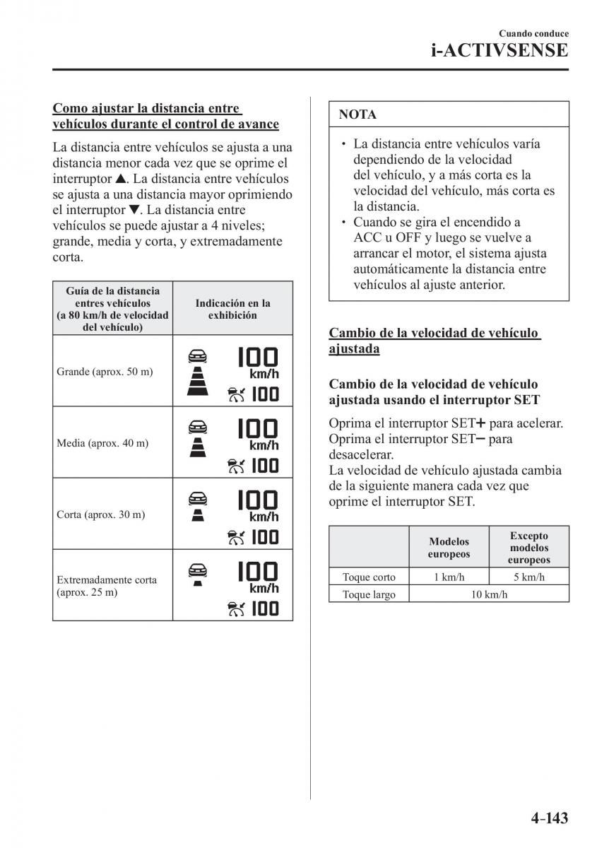 Mazda CX 3 manual del propietario / page 291