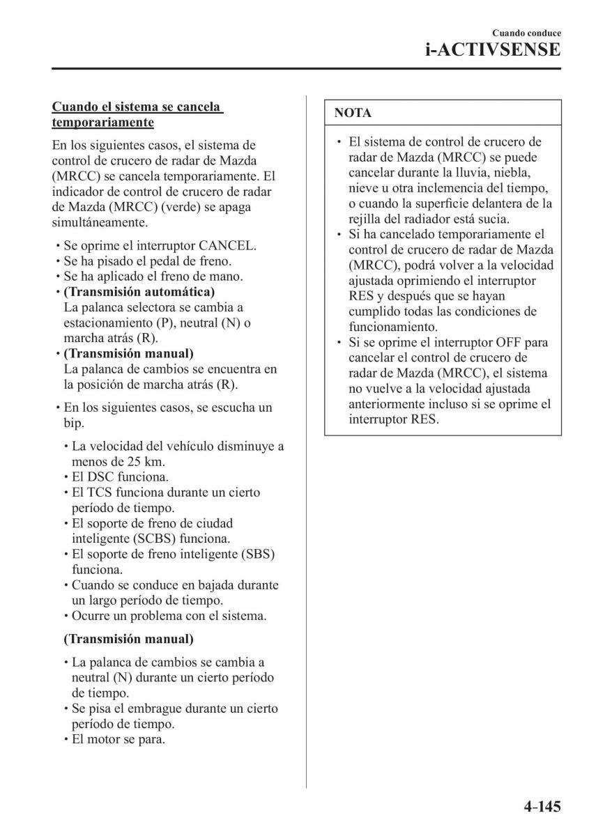 Mazda CX 3 manual del propietario / page 293