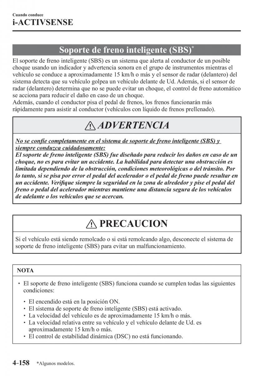 Mazda CX 3 manual del propietario / page 306