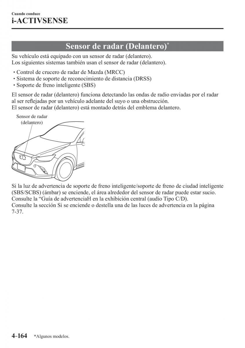 Mazda CX 3 manual del propietario / page 312