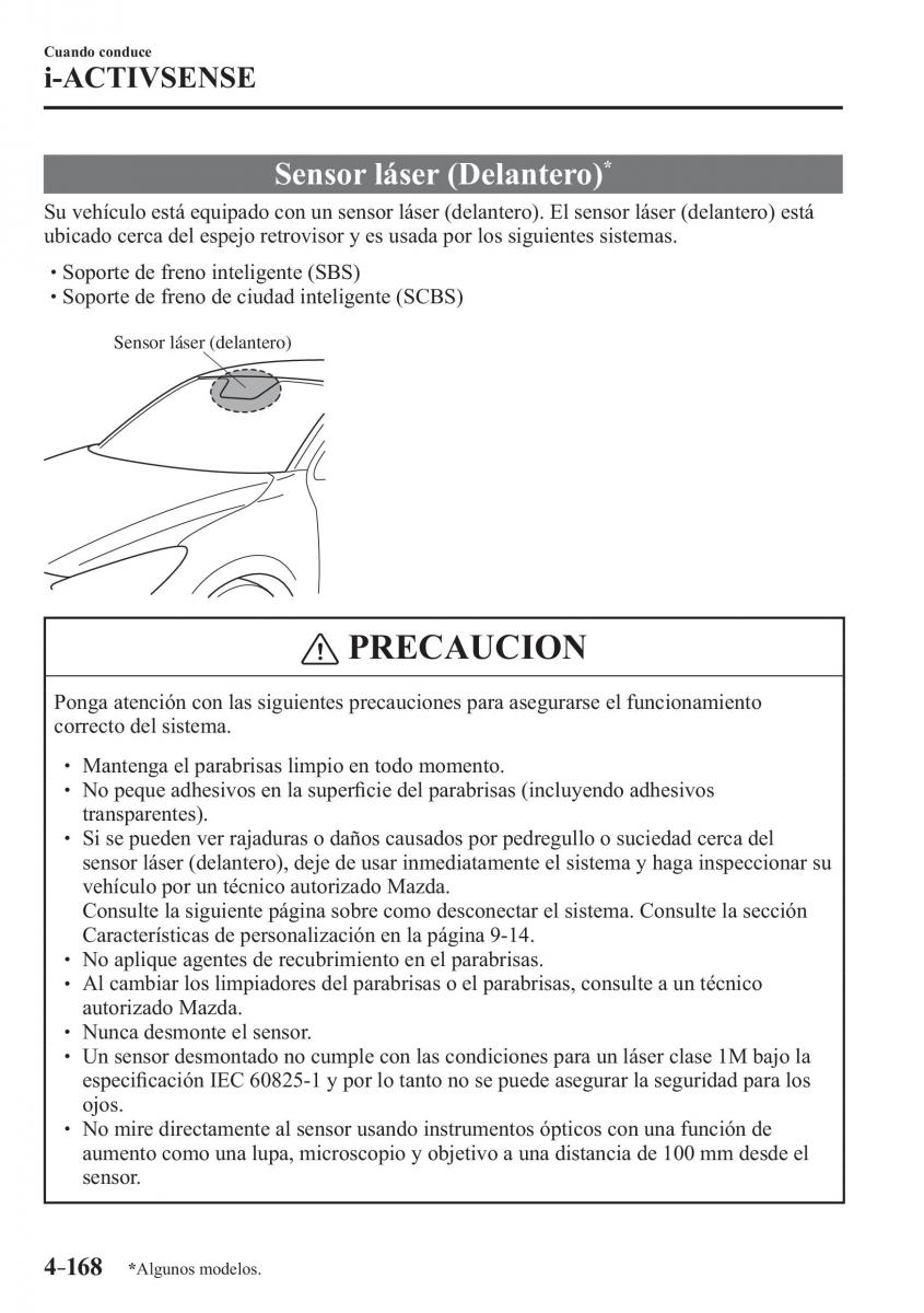 Mazda CX 3 manual del propietario / page 316