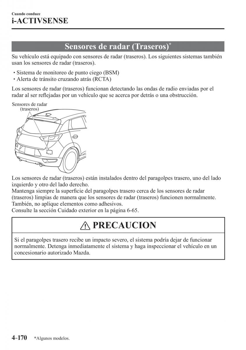 Mazda CX 3 manual del propietario / page 318