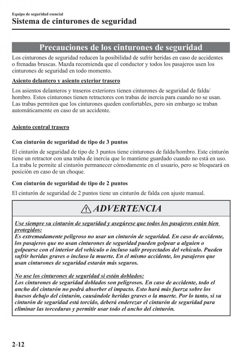 Mazda CX 3 manual del propietario / page 32