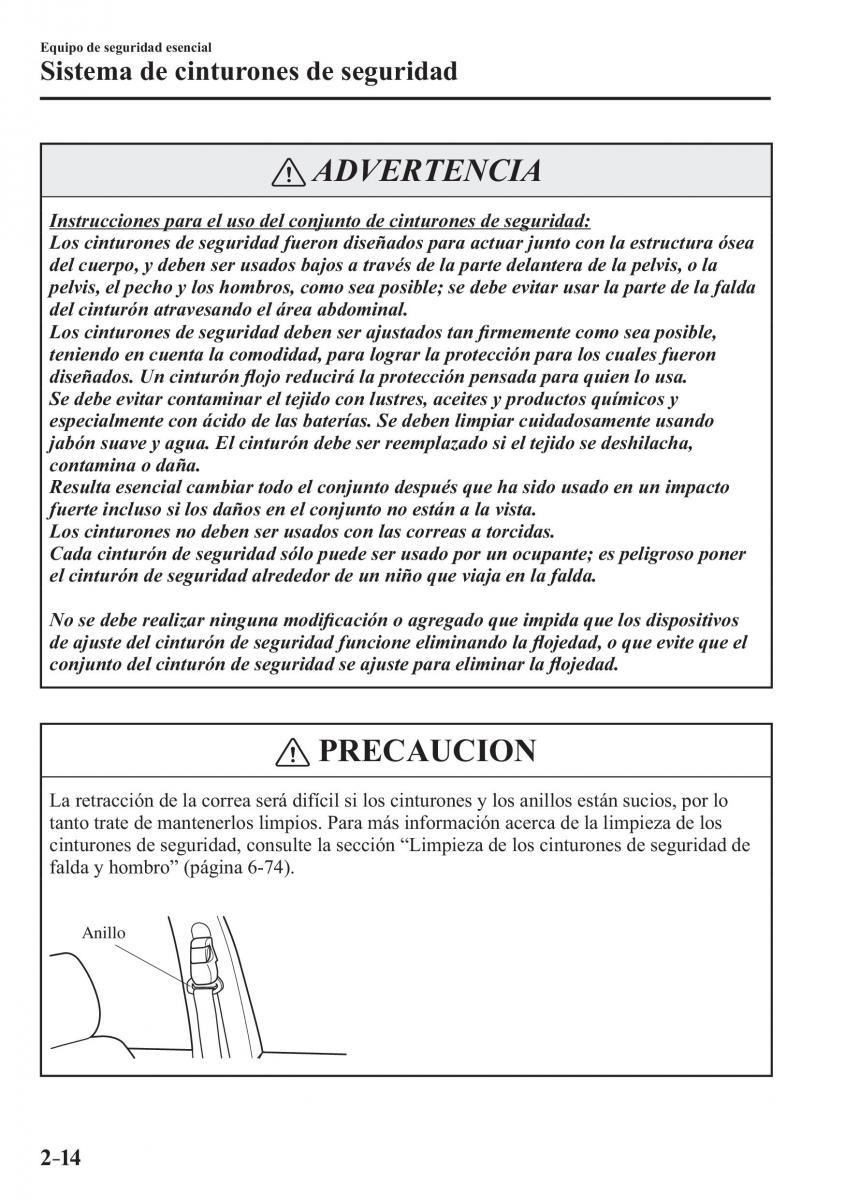 Mazda CX 3 manual del propietario / page 34