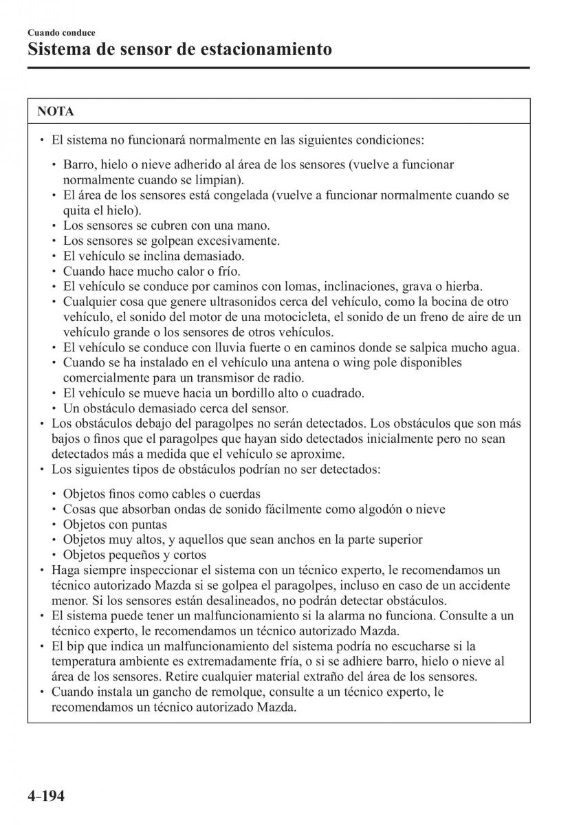 Mazda CX 3 manual del propietario / page 342