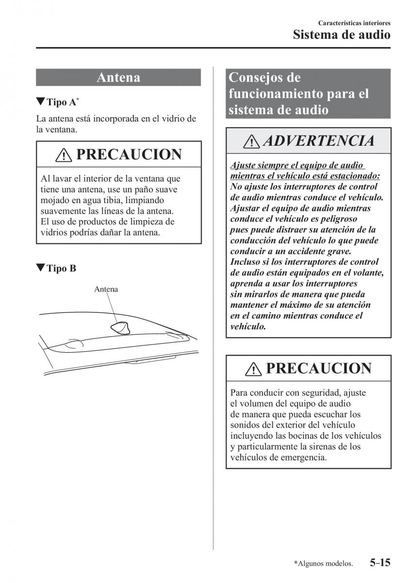 Mazda CX 3 manual del propietario / page 361