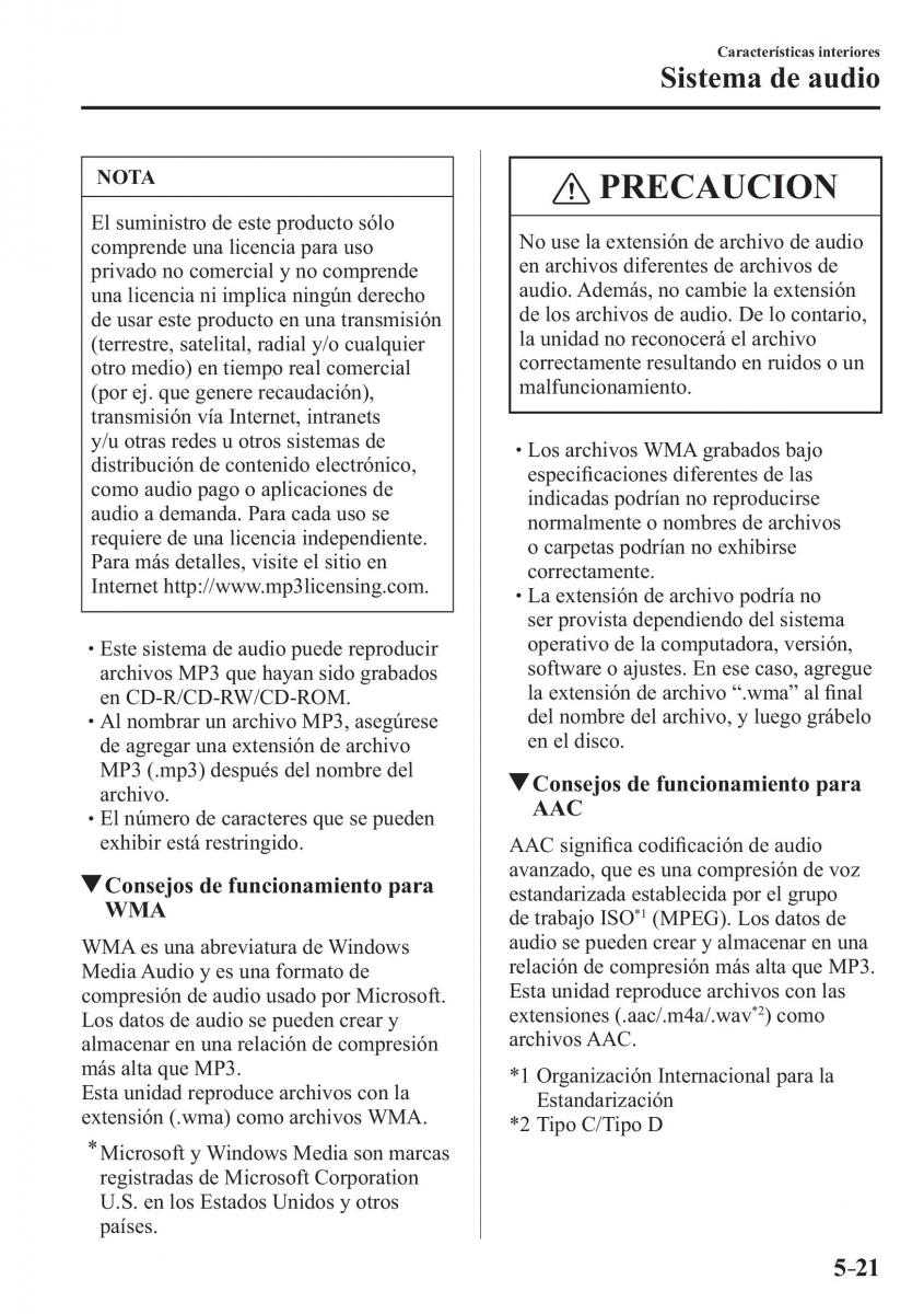 Mazda CX 3 manual del propietario / page 367