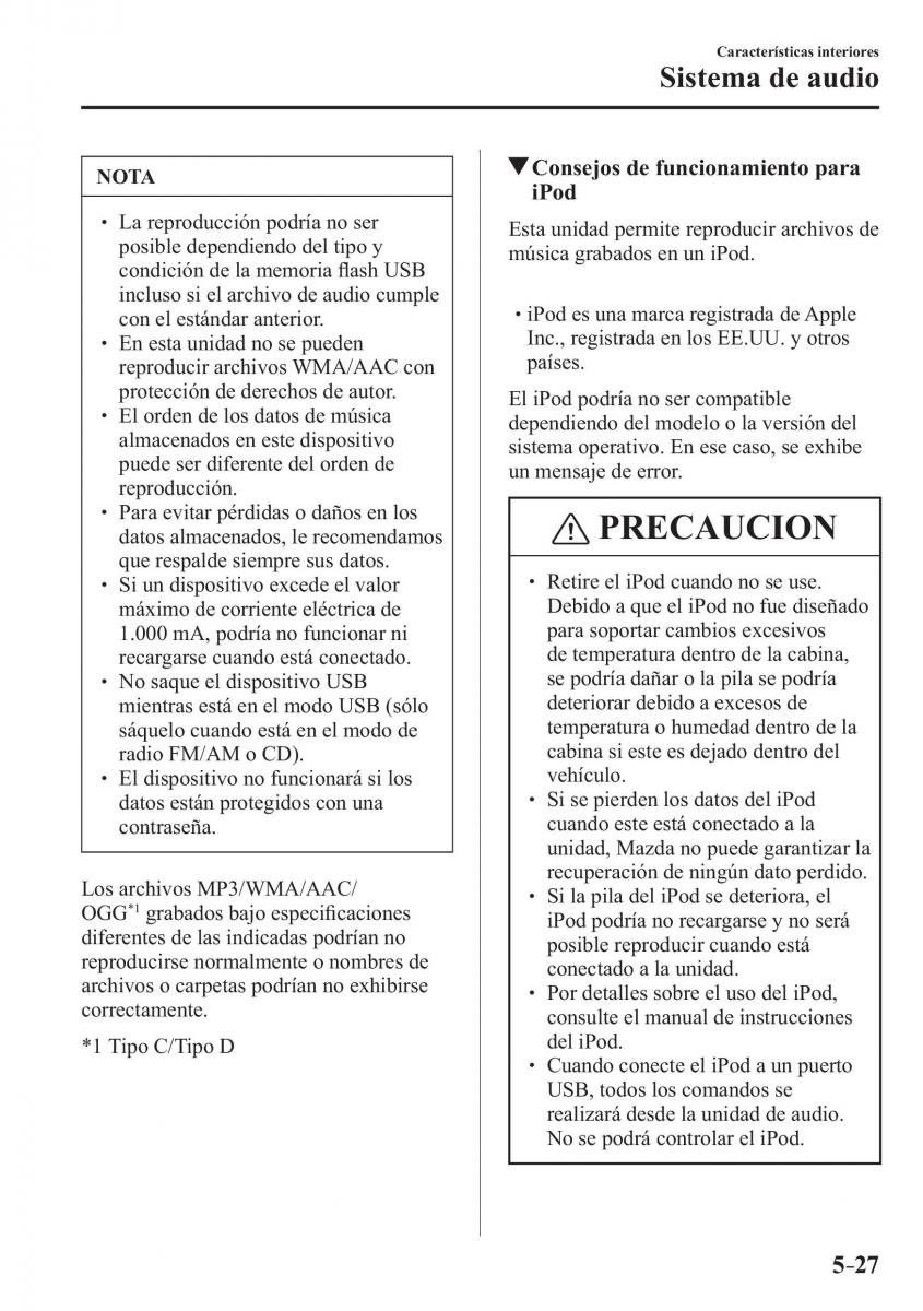 Mazda CX 3 manual del propietario / page 373