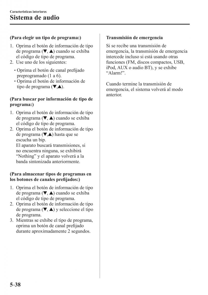 Mazda CX 3 manual del propietario / page 384