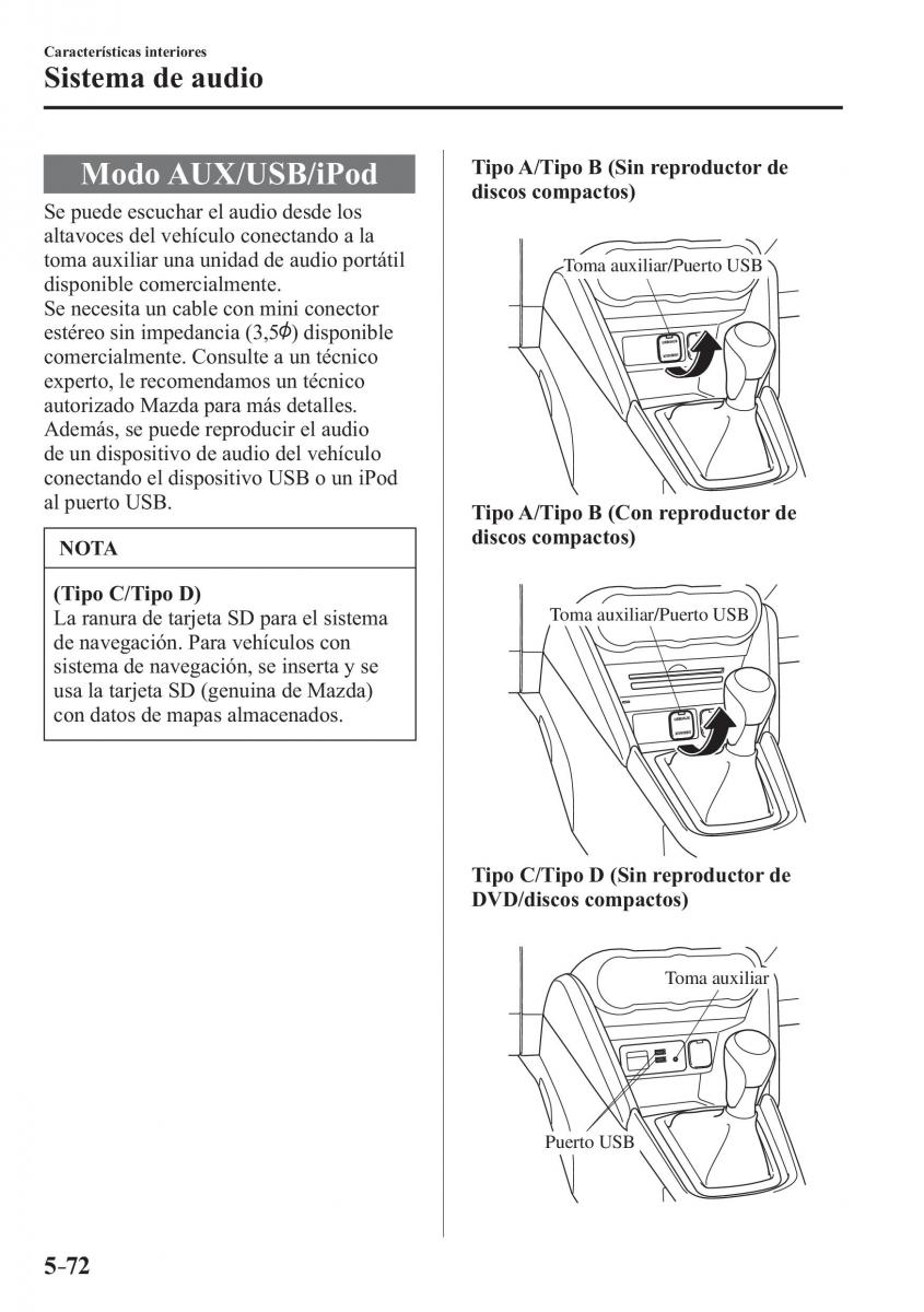 Mazda CX 3 manual del propietario / page 418