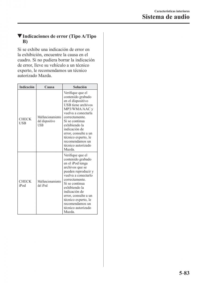 Mazda CX 3 manual del propietario / page 429