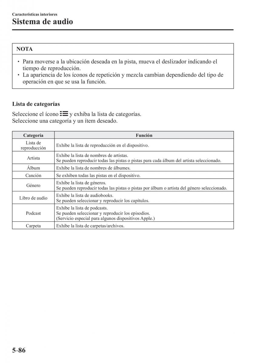 Mazda CX 3 manual del propietario / page 432